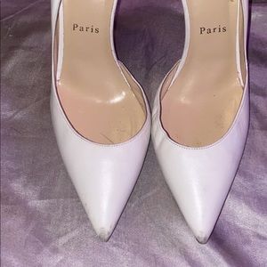 Christian Louboutin pumps 80mm white leather size 36 used pumps size 6
